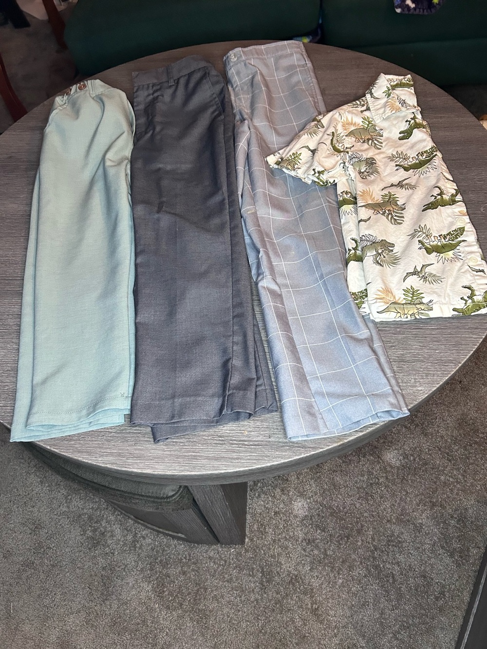 Boys dress pants and button up shirt set